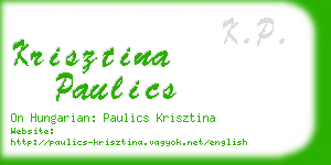 krisztina paulics business card